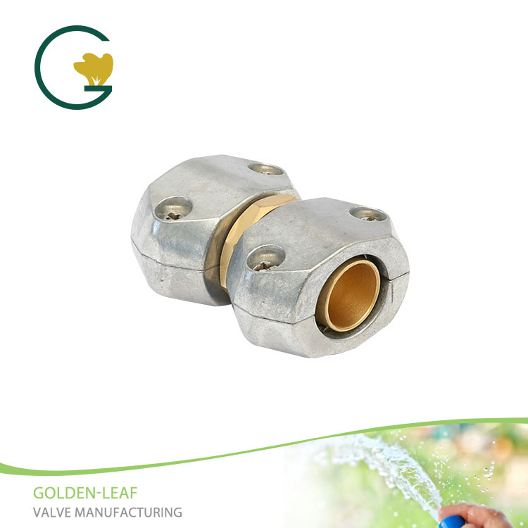 Typically use a zinc hose mender coupling