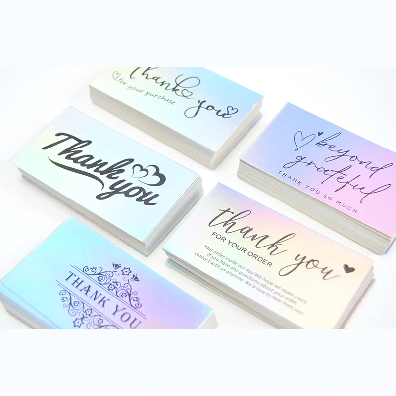 Detailed description of Colorful Paper Business Thank You Cards